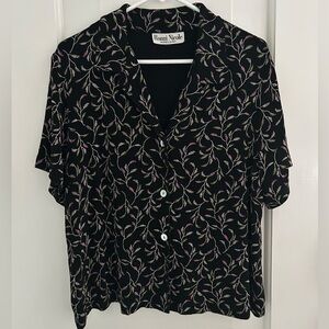 VTG Whimsigoth Grunge 90s Y2K Ronni Nicole Floral Blouse